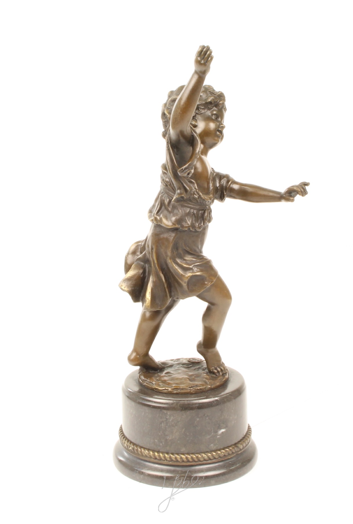 Hochwertige Bronze Kinderskulptur Tanzende Bronzeputto Skulptur entdecken 15