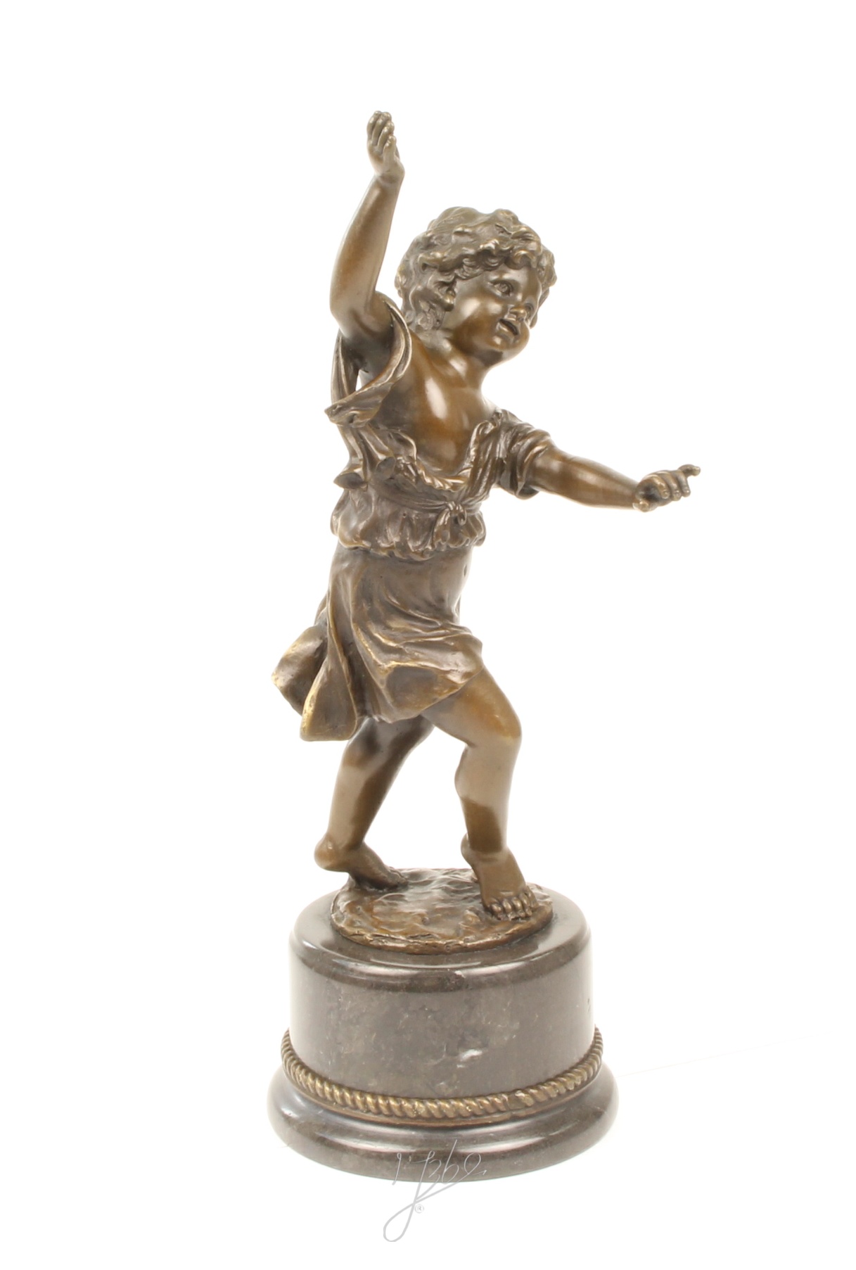 Hochwertige Bronze Kinderskulptur Tanzende Bronzeputto Skulptur entdecken 17