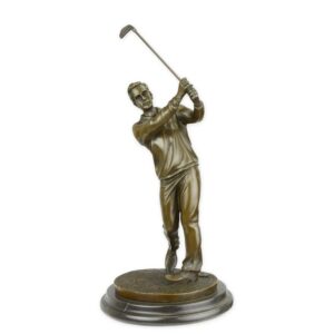 Handgefertigte Bronze Golferstatue Bronzeskulptur eines Golfspielers in Schwungposition