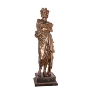 Antike Bronze Skulptur Augustus in historischer Kleidung Meisterwerk