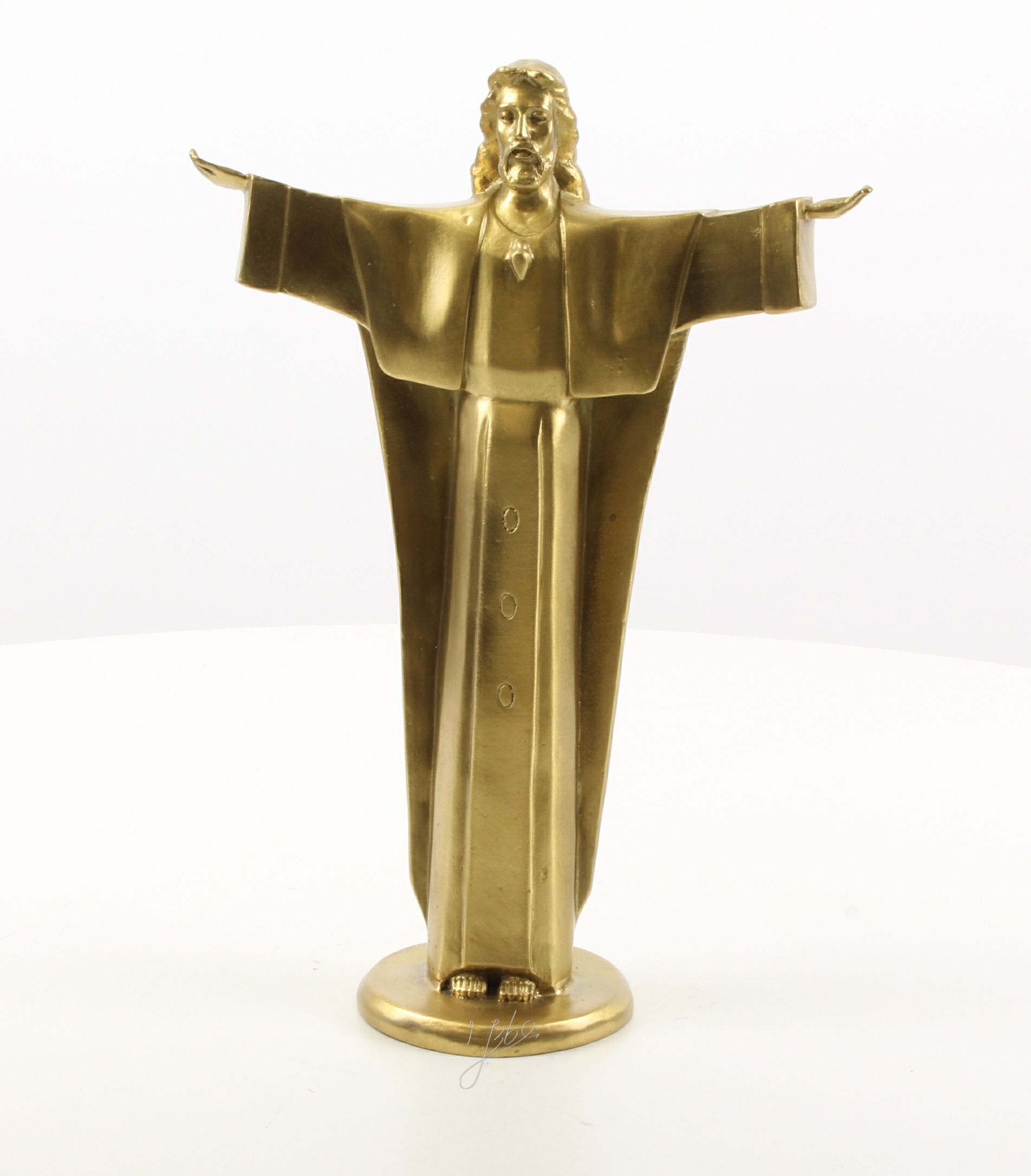 Hochwertige Bronze Christusstatue Goldene Skulptur des Erlösers entdecken 3