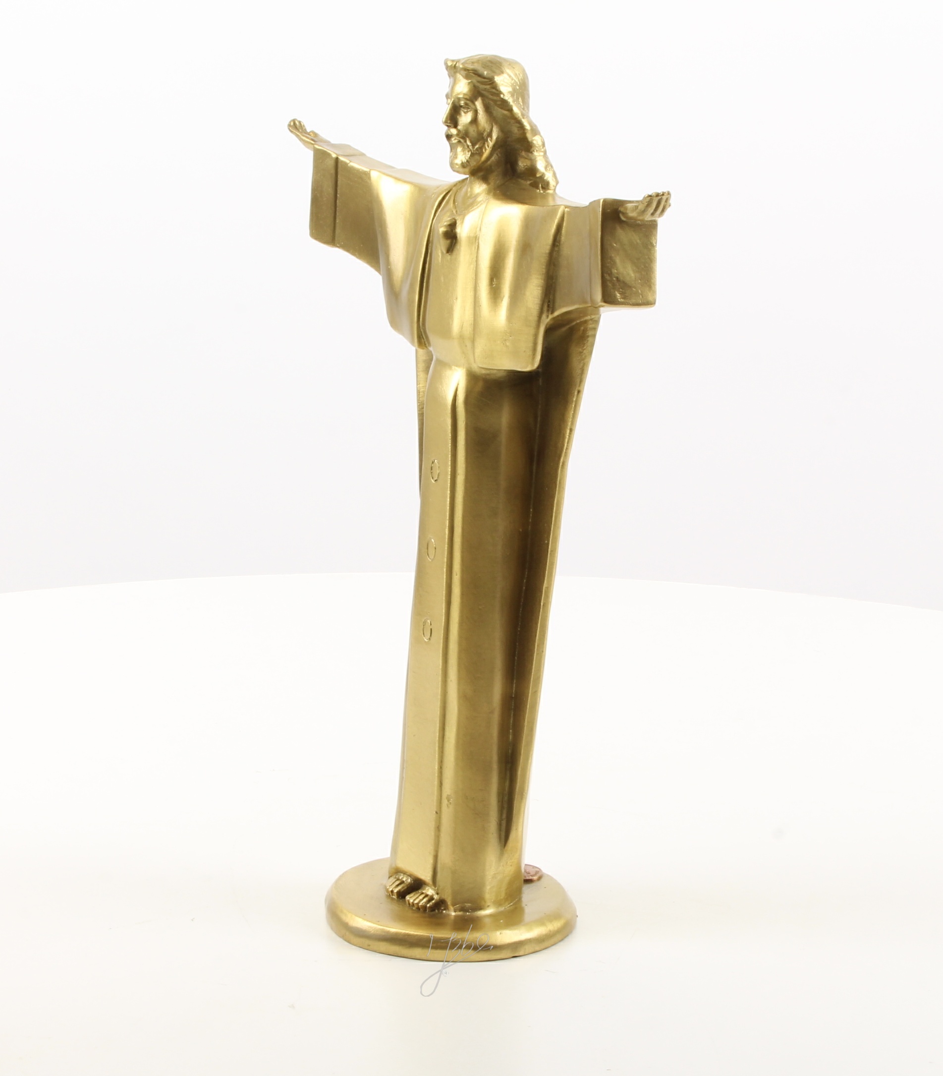 Hochwertige Bronze Christusstatue Goldene Skulptur des Erlösers entdecken 8