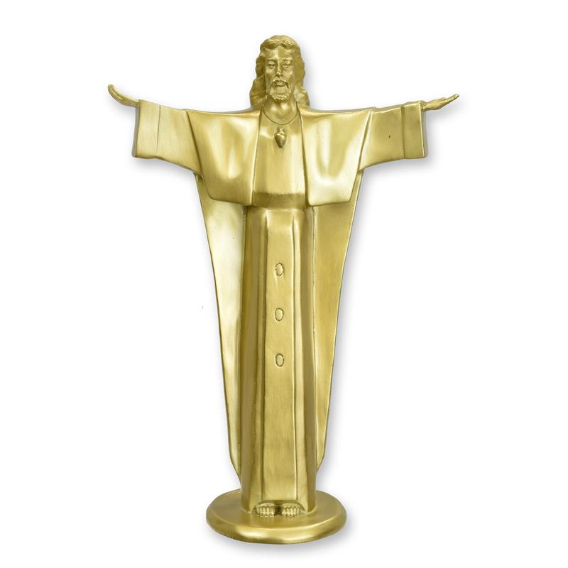 Hochwertige Bronze Christusstatue Goldene Skulptur des Erlösers entdecken 2