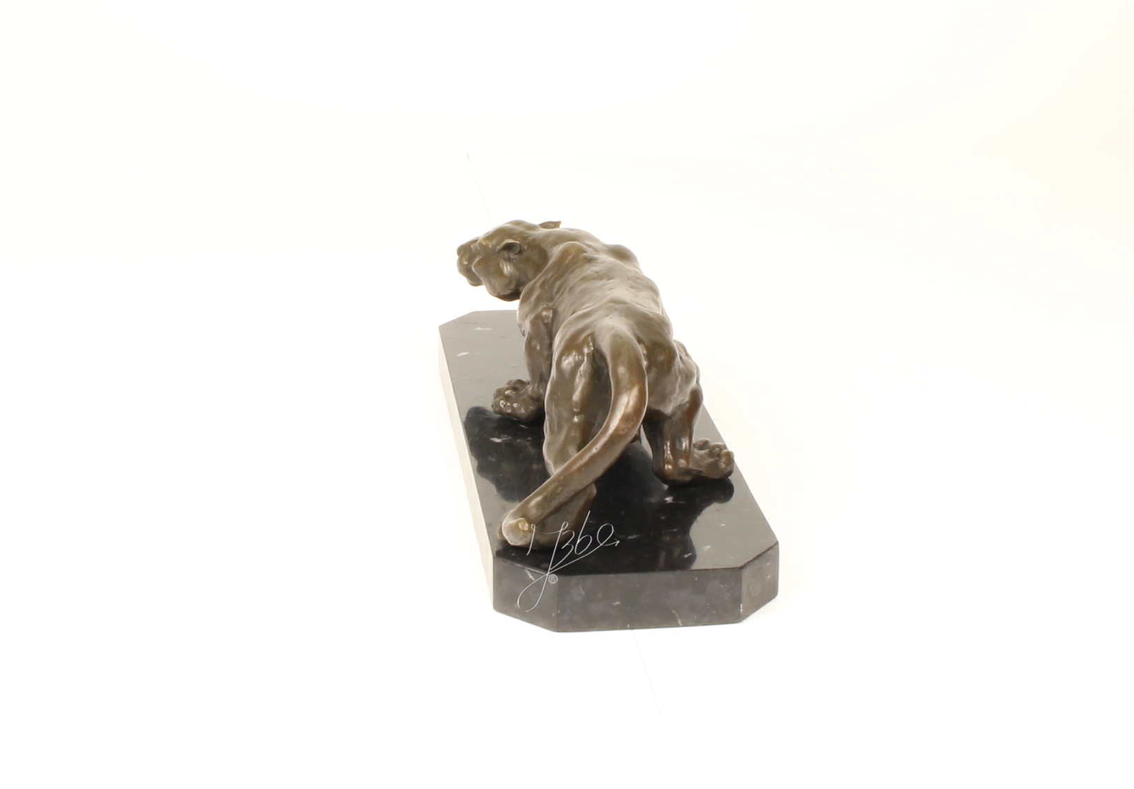 Exquisite Bronze Panther Skulptur Schleichender Panther aus Bronze 7
