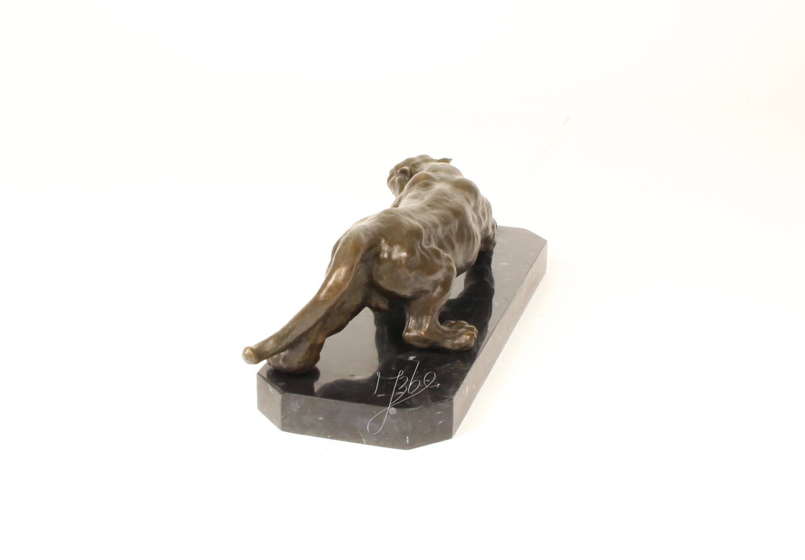 Exquisite Bronze Panther Skulptur Schleichender Panther aus Bronze 5