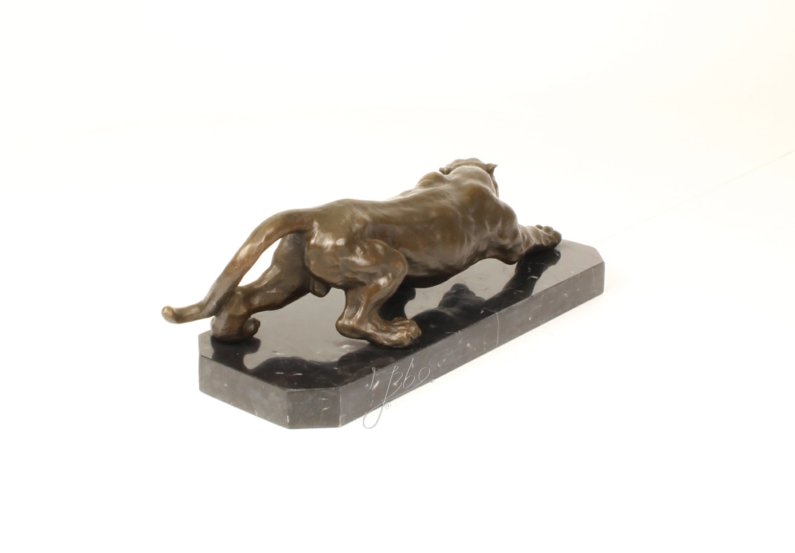 Exquisite Bronze Panther Skulptur Schleichender Panther aus Bronze 8
