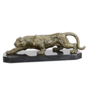 Exquisite Bronze Panther Skulptur Schleichender Panther aus Bronze