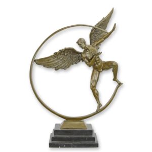 Handgefertigte zeitgenössische Bronzeskulptur Ikarus für Sammler