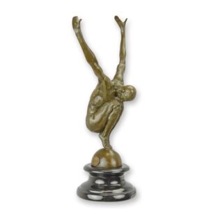 Elegante BronzeAkrobatikSkulptur Bronzestatue eines männlichen Tauchers