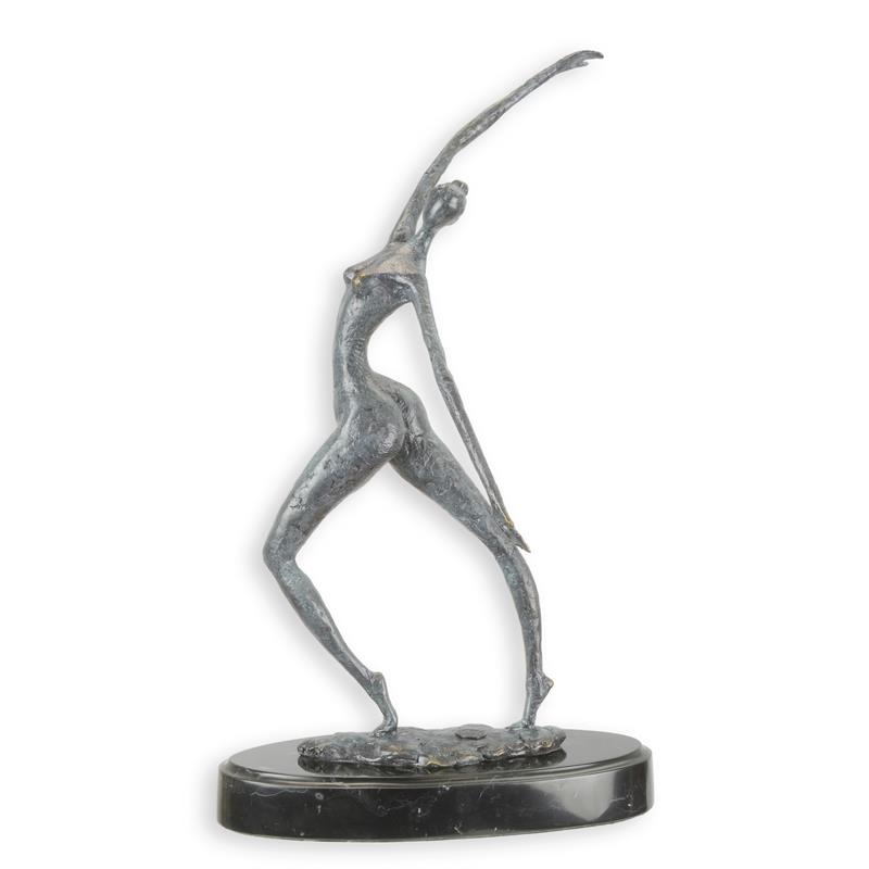 Einzigartige modernistische Bronzefigur tanzende Frau Skulptur verleiht Eleganz 2