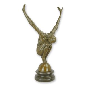 Exquisite Bronze Akt Skulptur Bronzefigur eines Mannes in Tauchhaltung