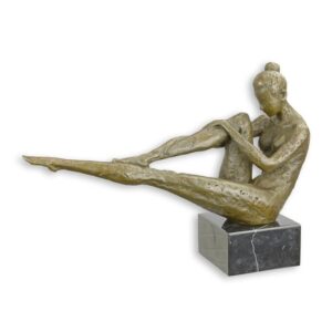 Elegante Bronze Ballerina Skulptur Sitzende Tänzerin für Ihr Zuhause