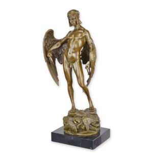 Realistische Bronze Engel Skulptur von Ikarus für Ihr Zuhause