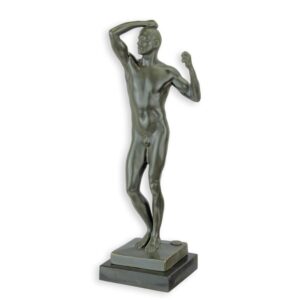 Exquisite Bronzefigur Adam  Detaillierte Skulptur eines Nackten Mannes