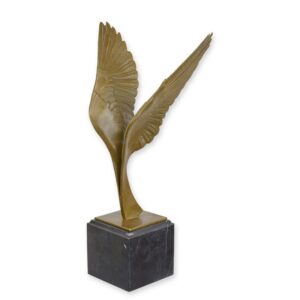 Stilisierte Bronze Flügel Skulptur auf Sockel  Einzigartiges Kunstwerk