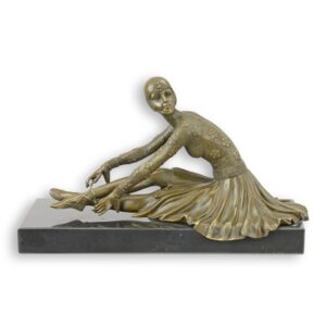 Hochwertige Bronze Tänzerin Skulptur  Detaillierte Ballettkunst für Zuhause