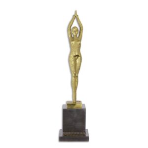 Veredelte Polierte Bronzestatue Goldene Bronzeskulptur einer Menschlichen Figur