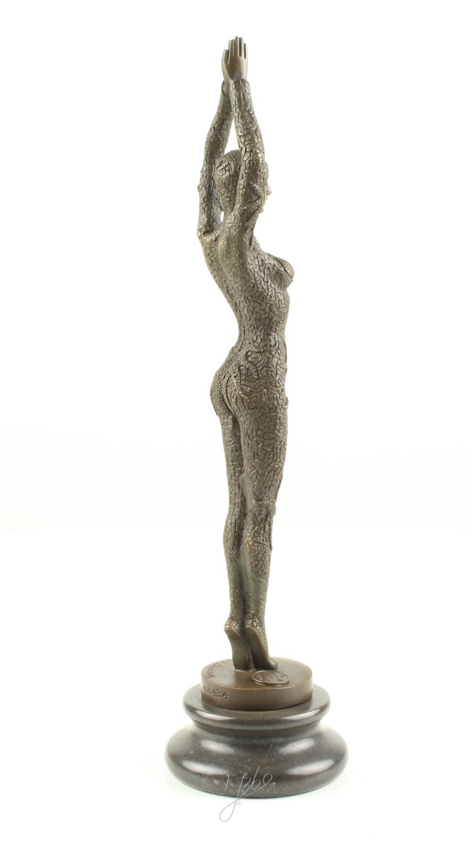 Stilvolle Bronze Figurenkunst Elegante Skulptur Weibliche Figur 13