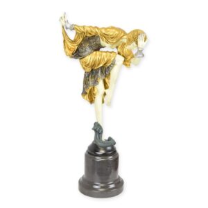 Elegante Bronze Tänzer Skulptur Ankara Tänzerin Kunstwerk entdecken