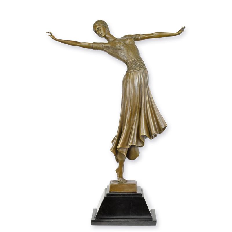 Elegante Bronze Tänzerin Skulptur Spanische Figur für Ihr Zuhause 2