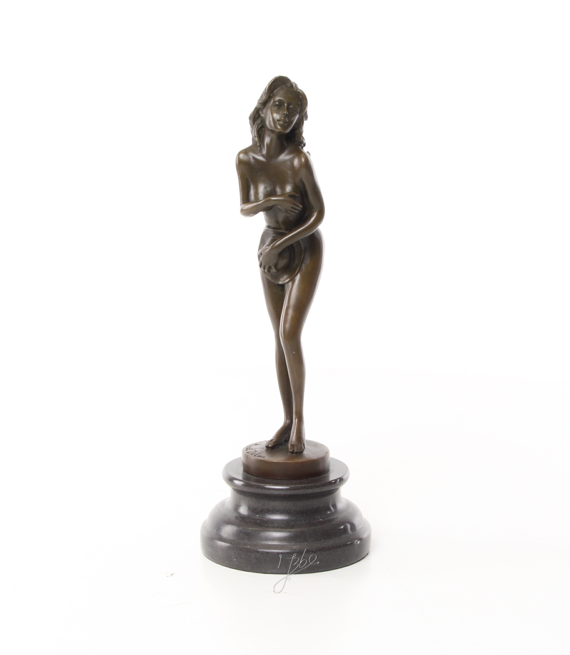 Verführerische Bronzefigur elegante Skulptur weiblicher Akt entdecken 3