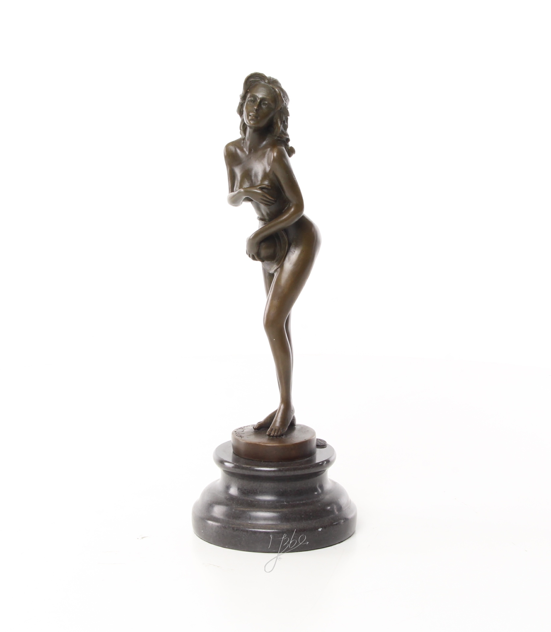 Verführerische Bronzefigur elegante Skulptur weiblicher Akt entdecken 12