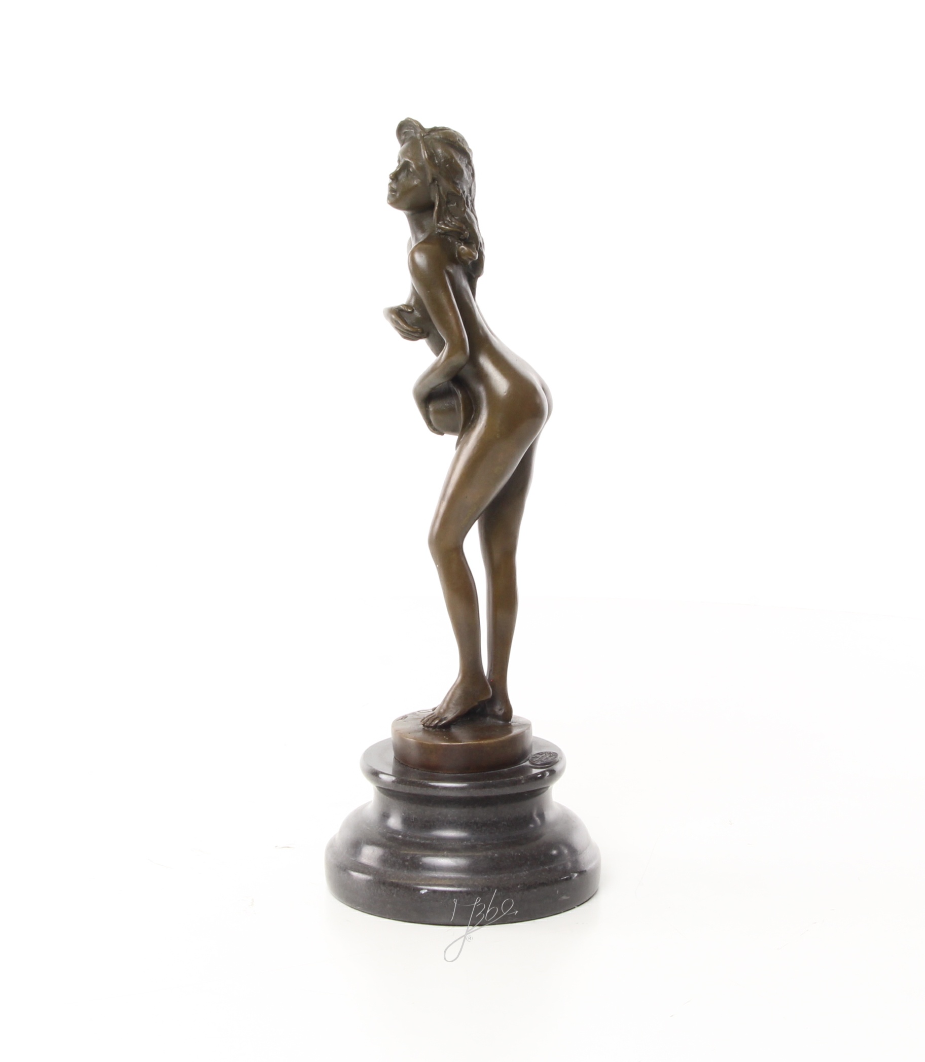 Verführerische Bronzefigur elegante Skulptur weiblicher Akt entdecken 10