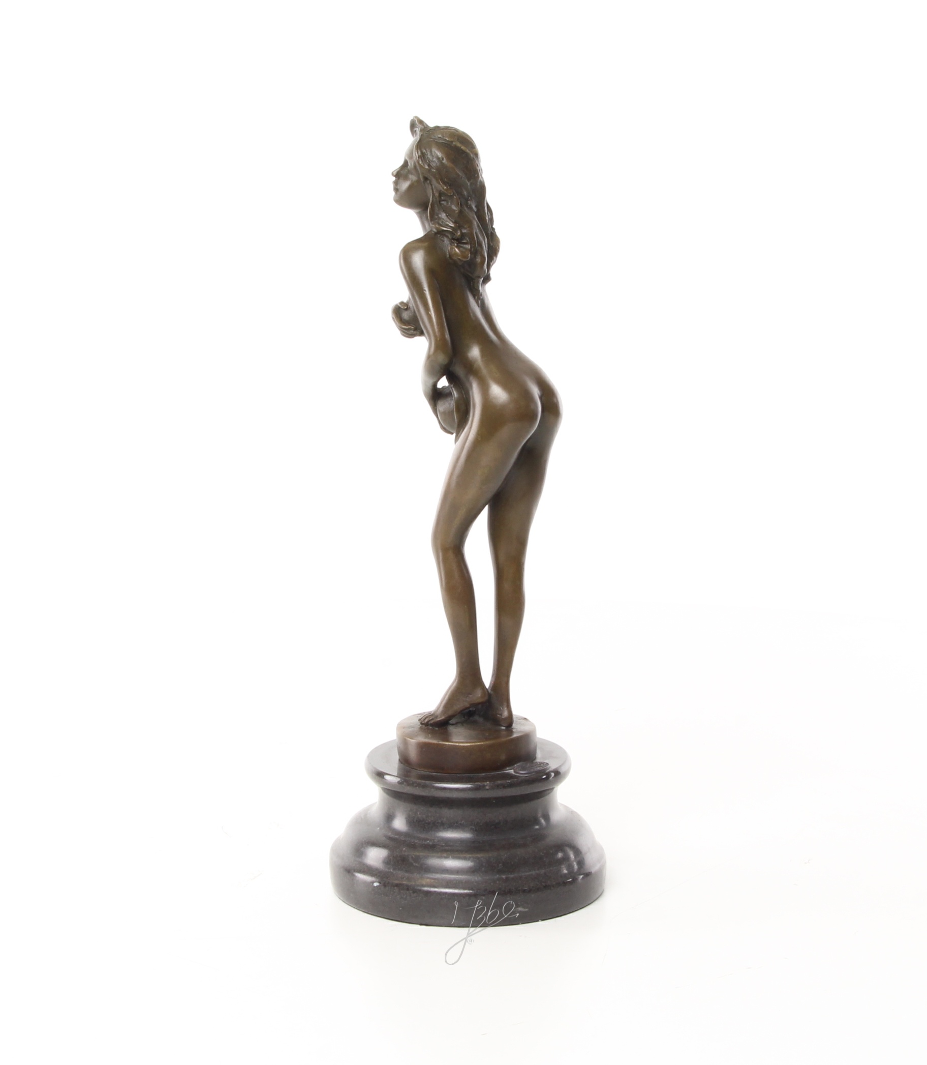 Verführerische Bronzefigur elegante Skulptur weiblicher Akt entdecken 6