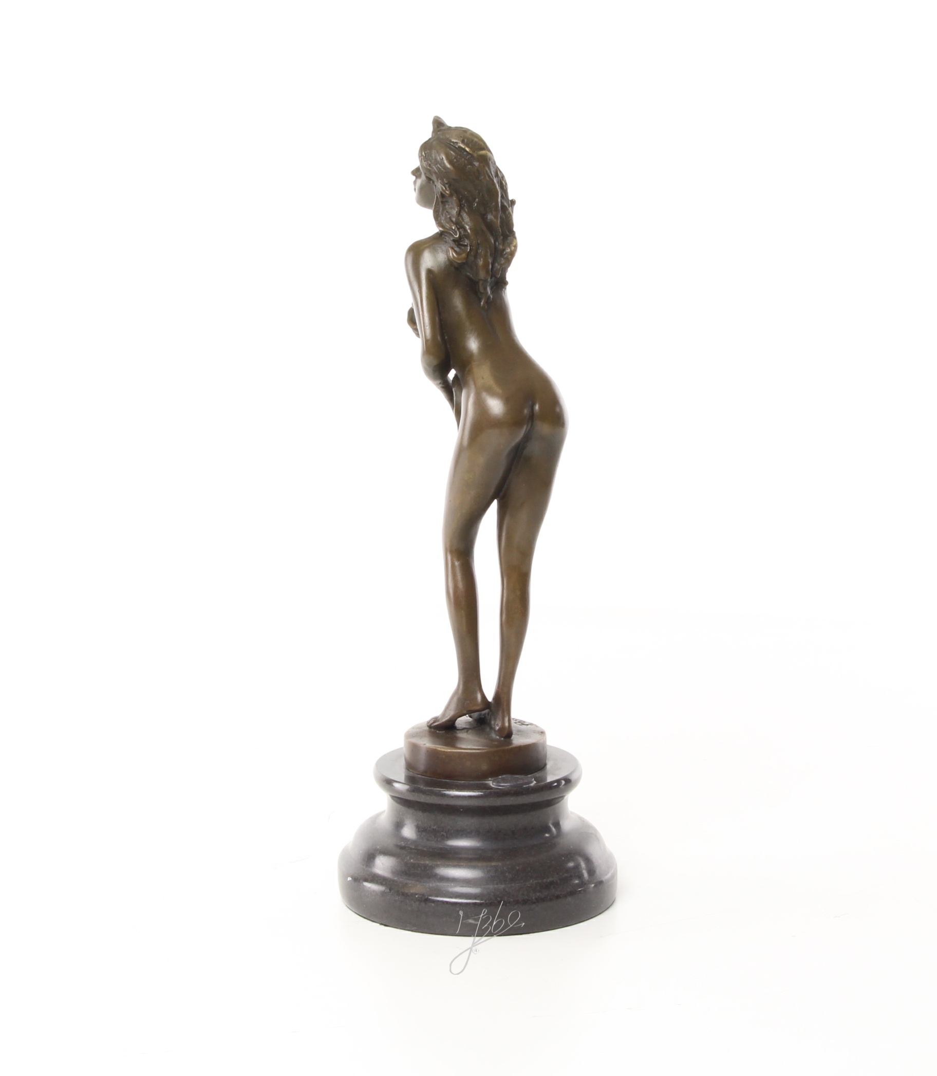Verführerische Bronzefigur elegante Skulptur weiblicher Akt entdecken 9