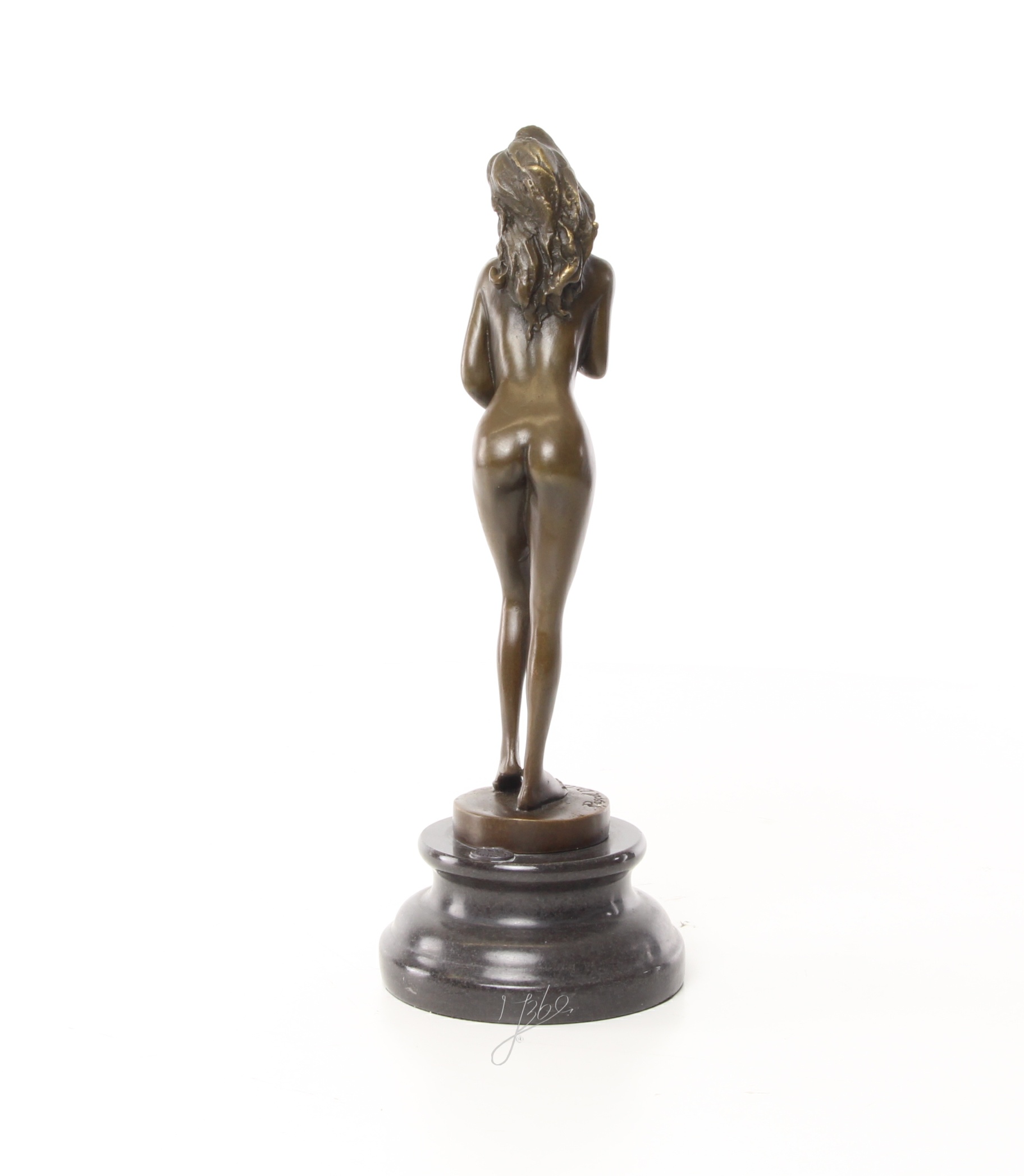 Verführerische Bronzefigur elegante Skulptur weiblicher Akt entdecken 7