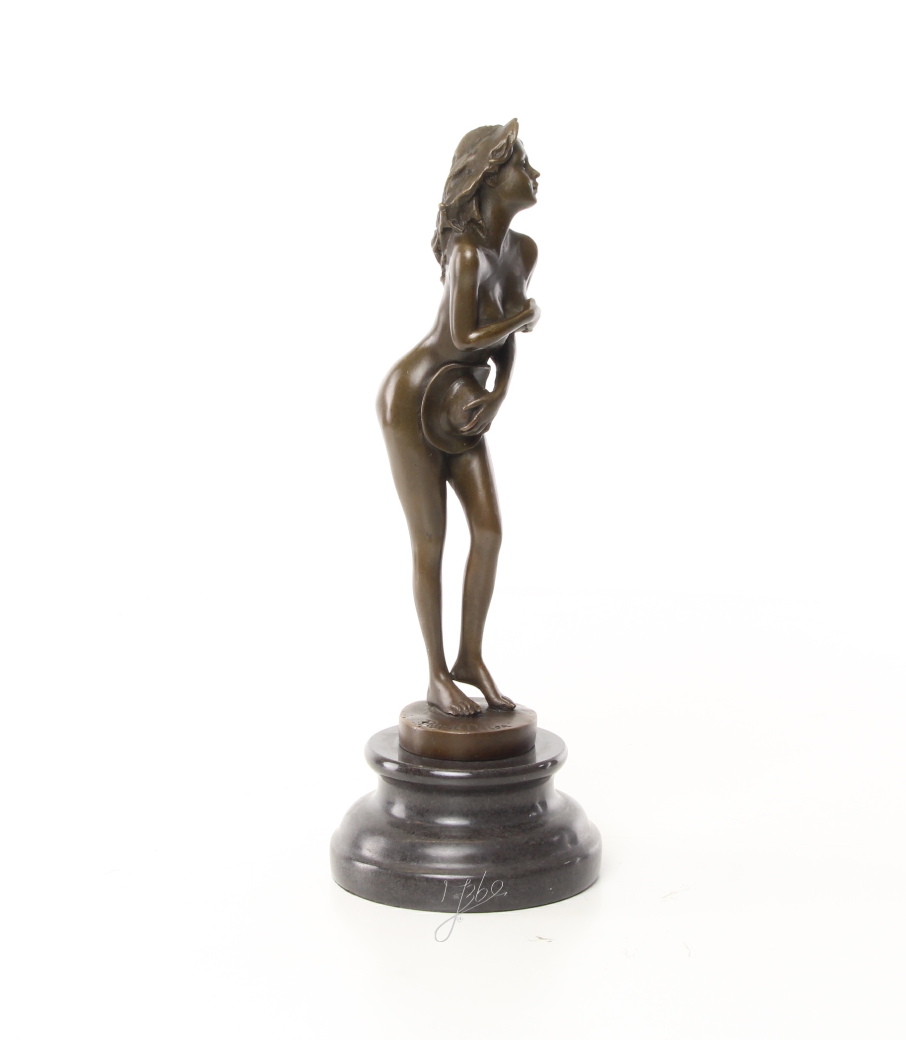 Verführerische Bronzefigur elegante Skulptur weiblicher Akt entdecken 15