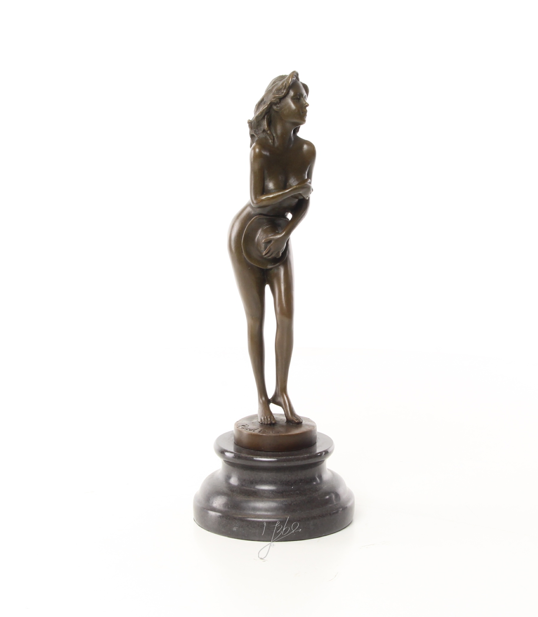 Verführerische Bronzefigur elegante Skulptur weiblicher Akt entdecken 13