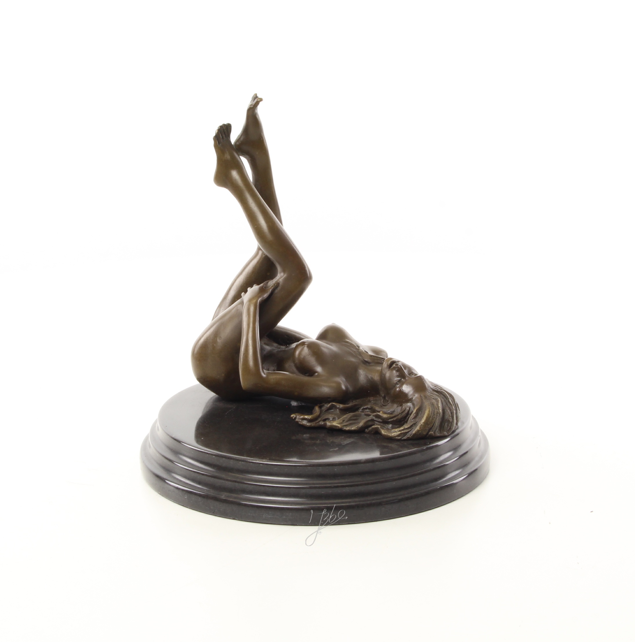 Exquisite Bronze Akt Skulptur Erotische liegende Frau 11