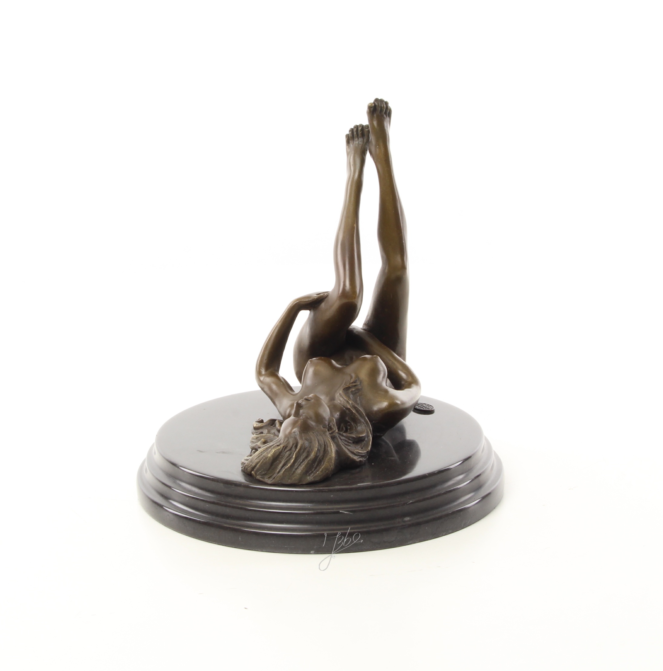 Exquisite Bronze Akt Skulptur Erotische liegende Frau 12