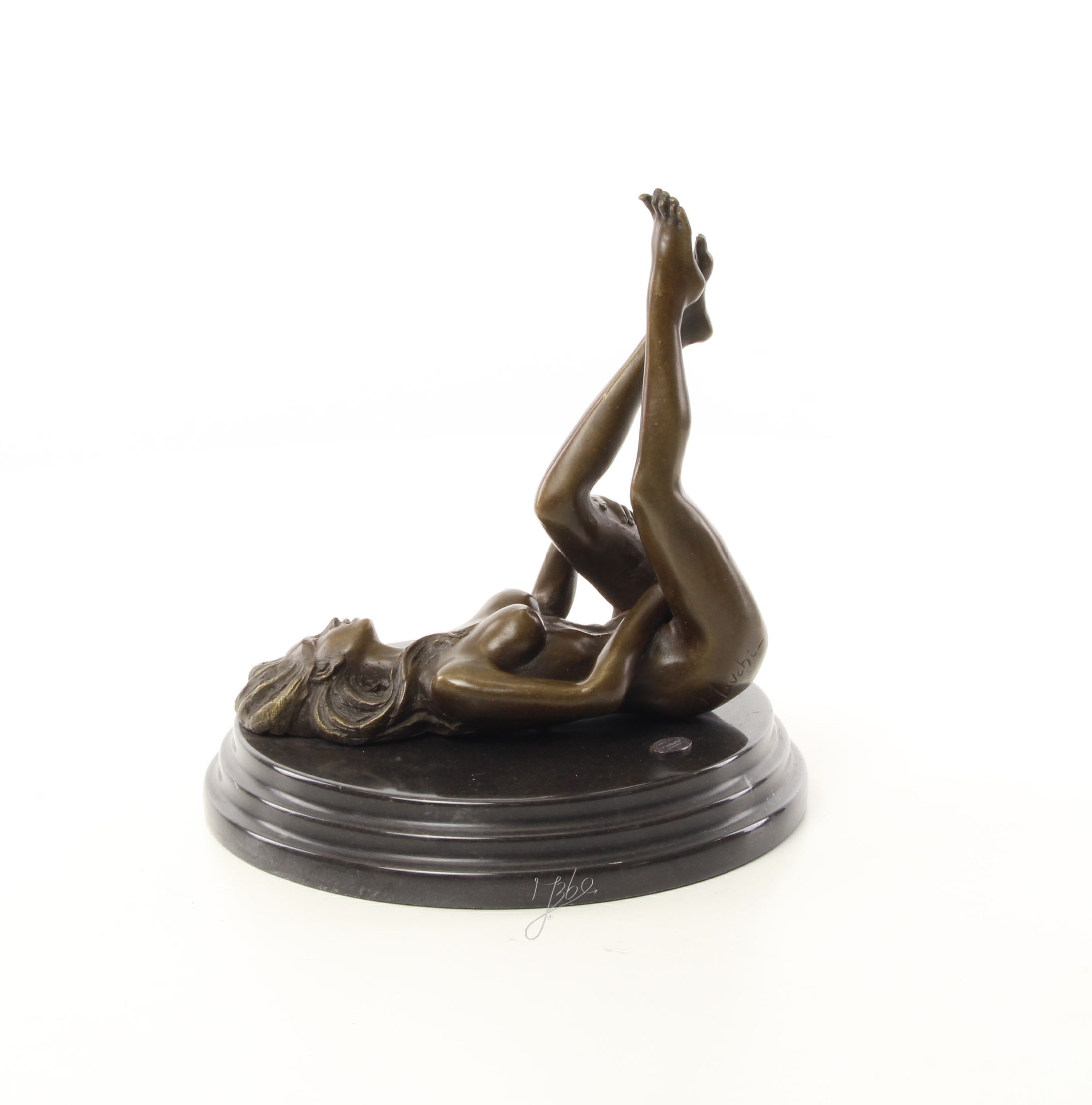 Exquisite Bronze Akt Skulptur Erotische liegende Frau 8