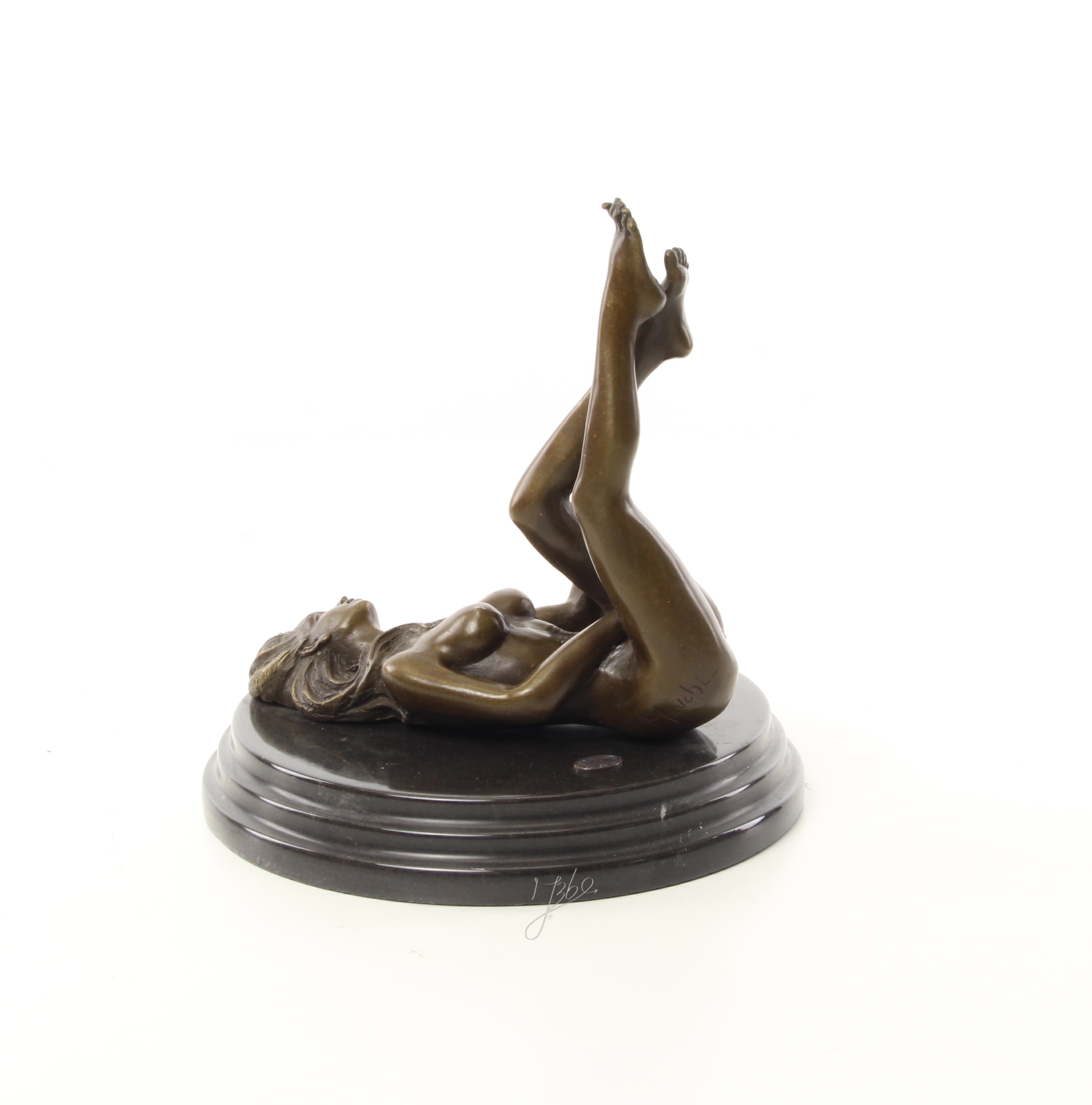 Exquisite Bronze Akt Skulptur Erotische liegende Frau 6