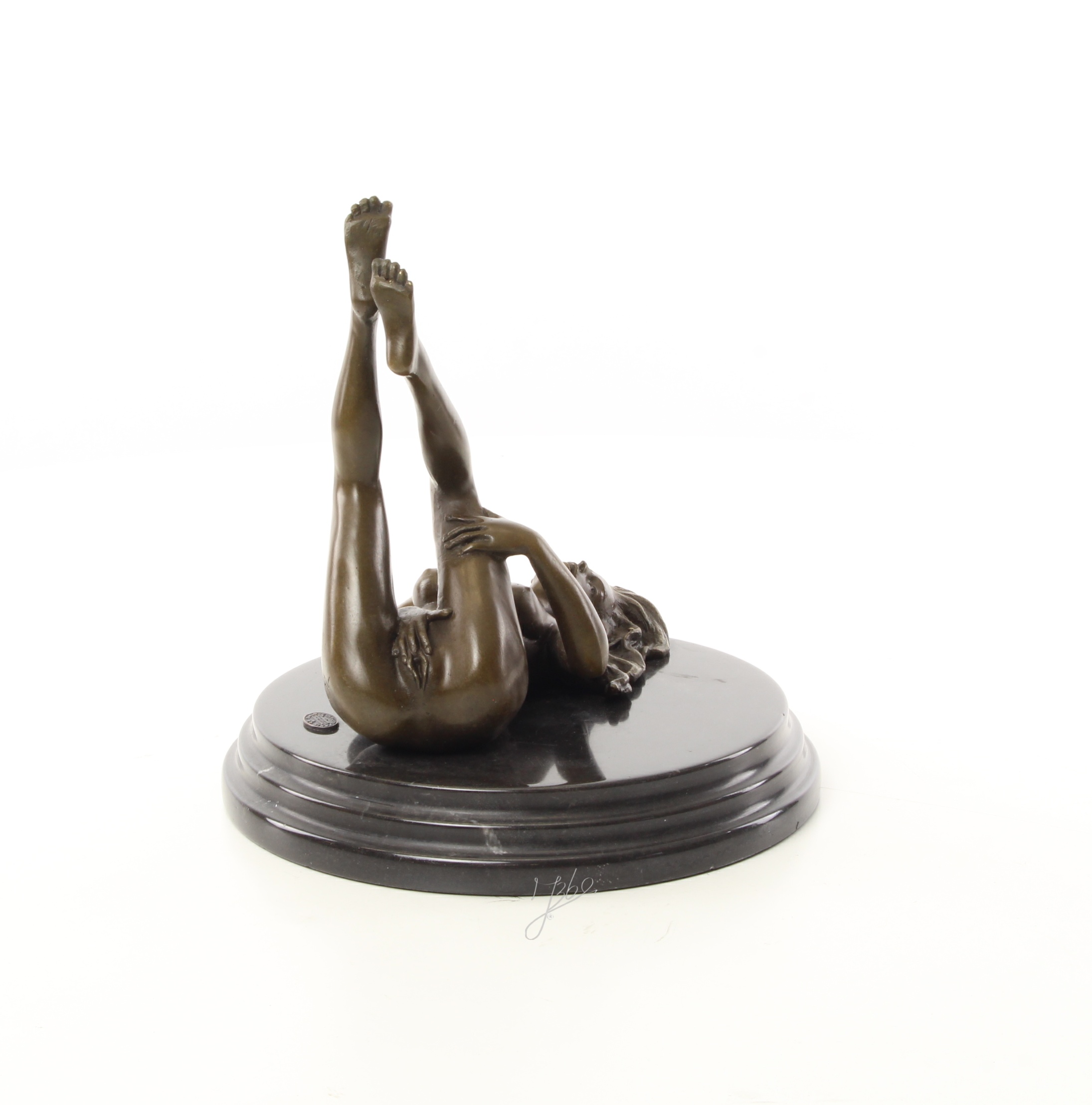 Exquisite Bronze Akt Skulptur Erotische liegende Frau 16
