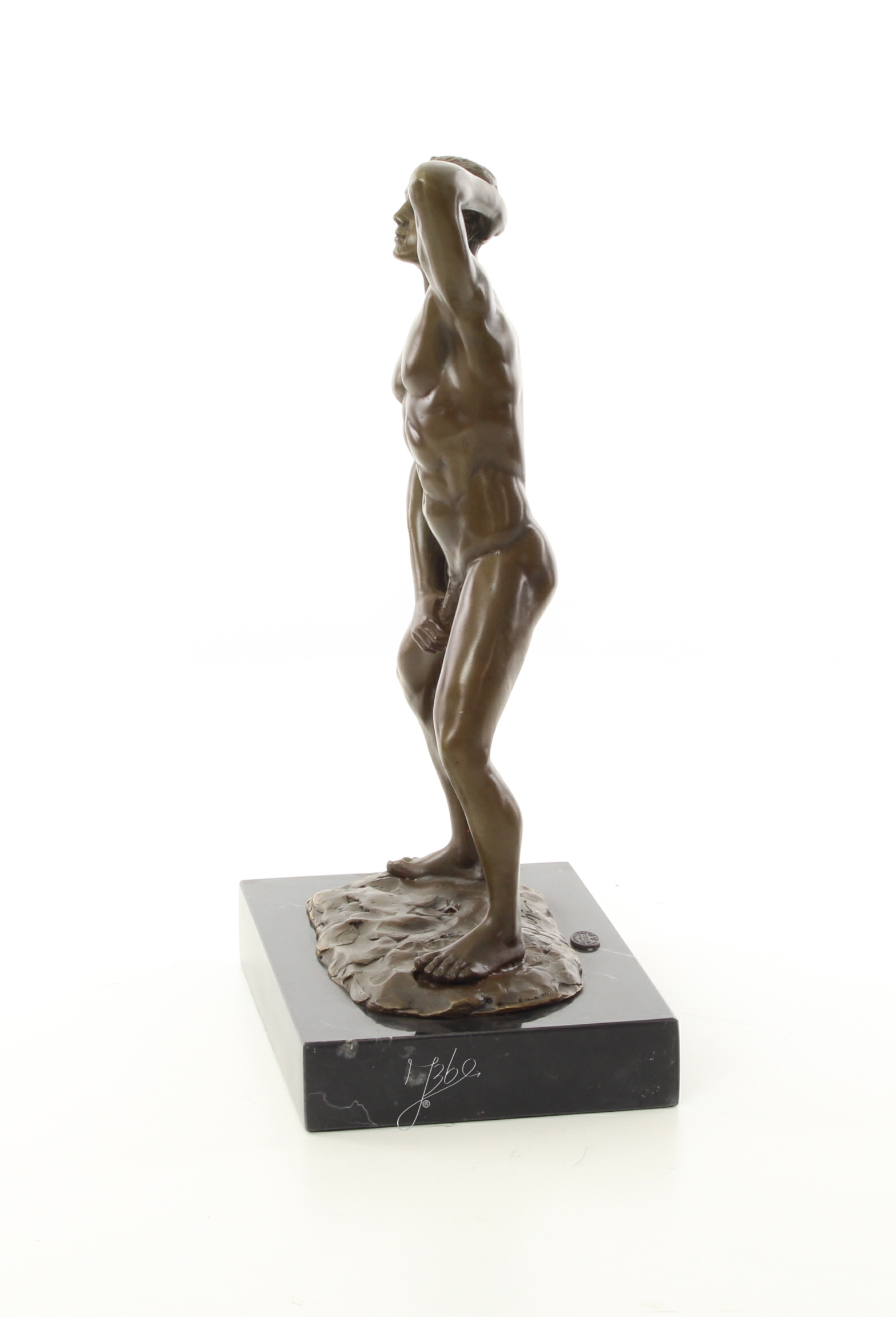 Exquisite Bronze Skulptur Kunstvoller Männlicher Akt in Perfektion 6