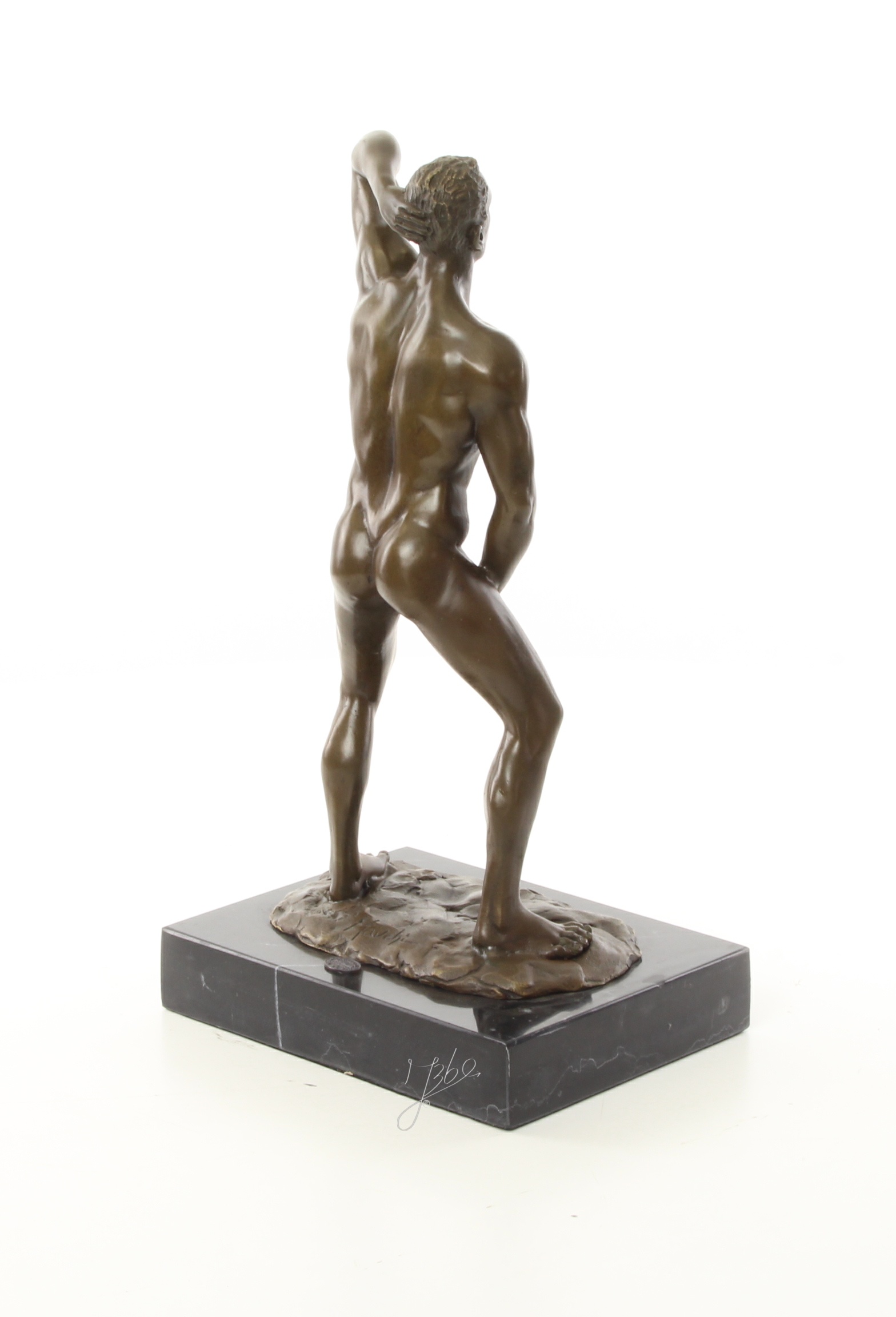 Exquisite Bronze Skulptur Kunstvoller Männlicher Akt in Perfektion 9
