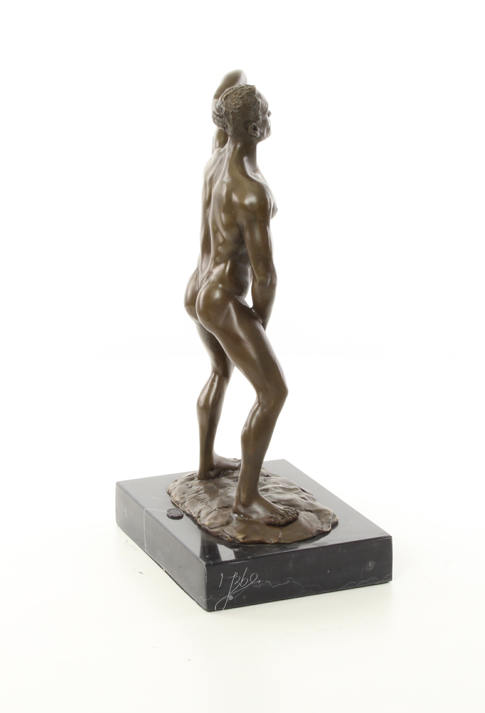 Exquisite Bronze Skulptur Kunstvoller Männlicher Akt in Perfektion 13