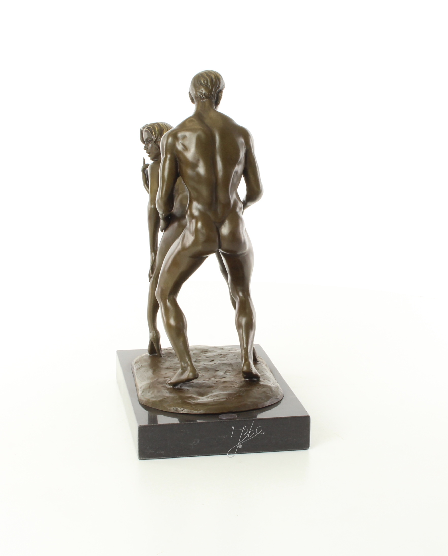 Zeitlose Bronze Liebesskulptur Klassische erotische Kunst eines Paares 8