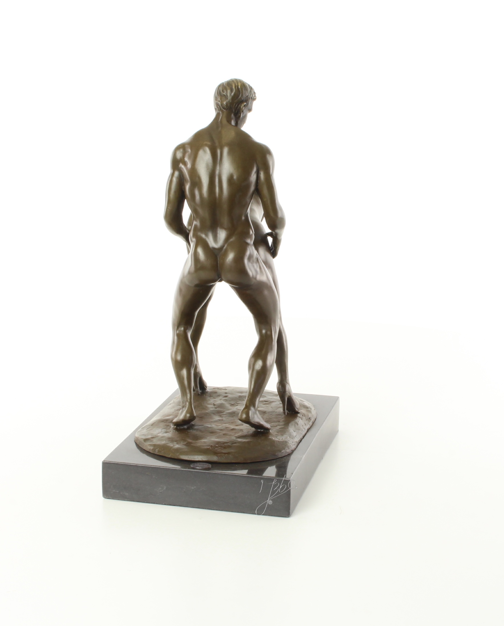 Zeitlose Bronze Liebesskulptur Klassische erotische Kunst eines Paares 7