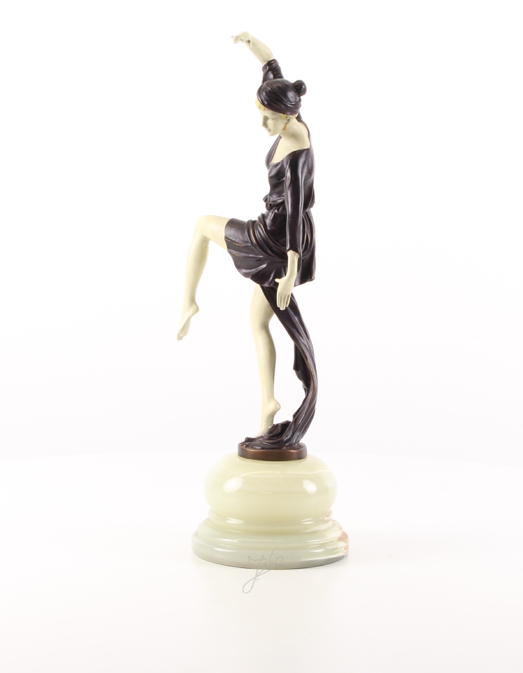Hochwertige Bronze Tanzskulptur Dynamische Bronzefigur einer Tanzenden Frau 6