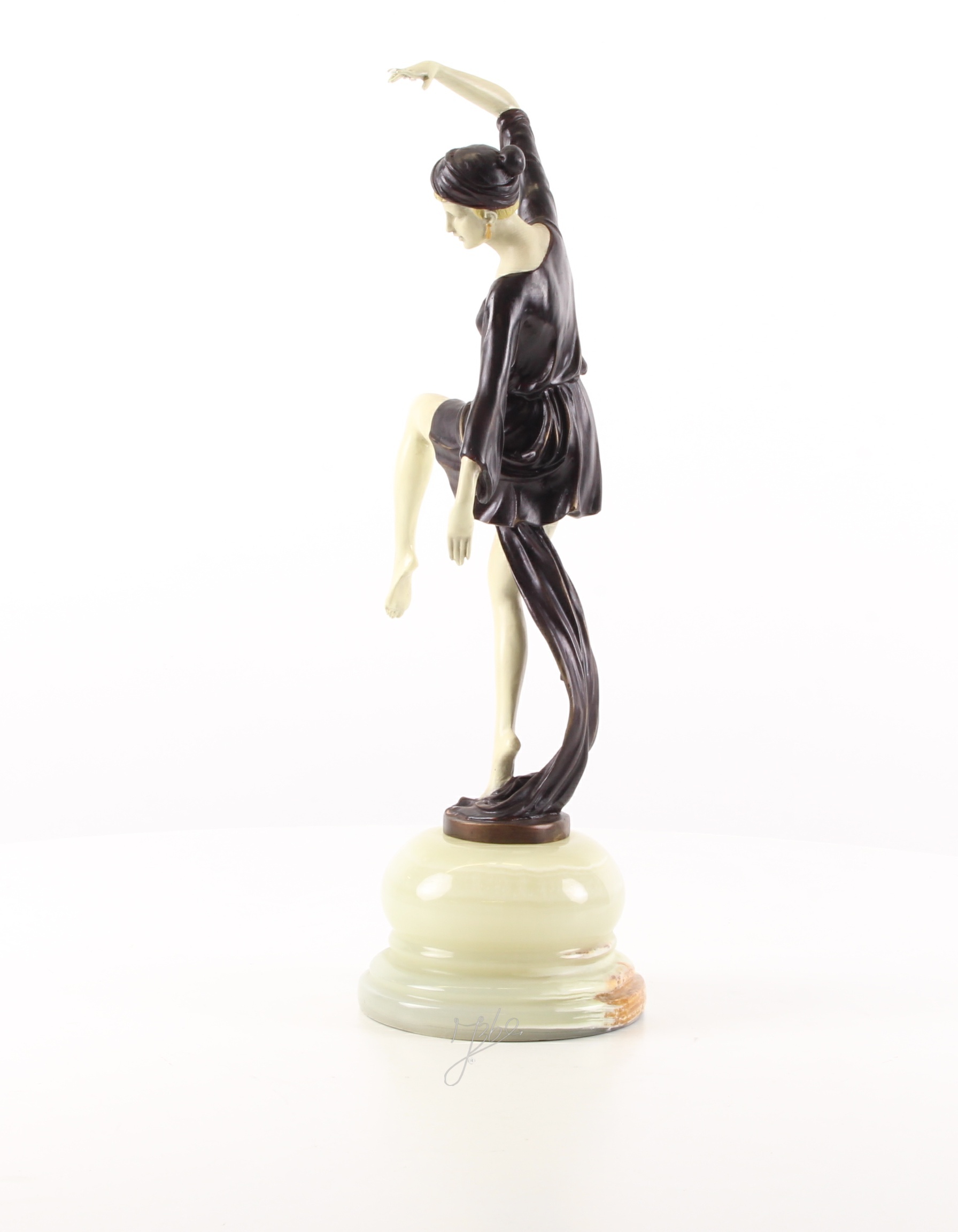 Hochwertige Bronze Tanzskulptur Dynamische Bronzefigur einer Tanzenden Frau 8