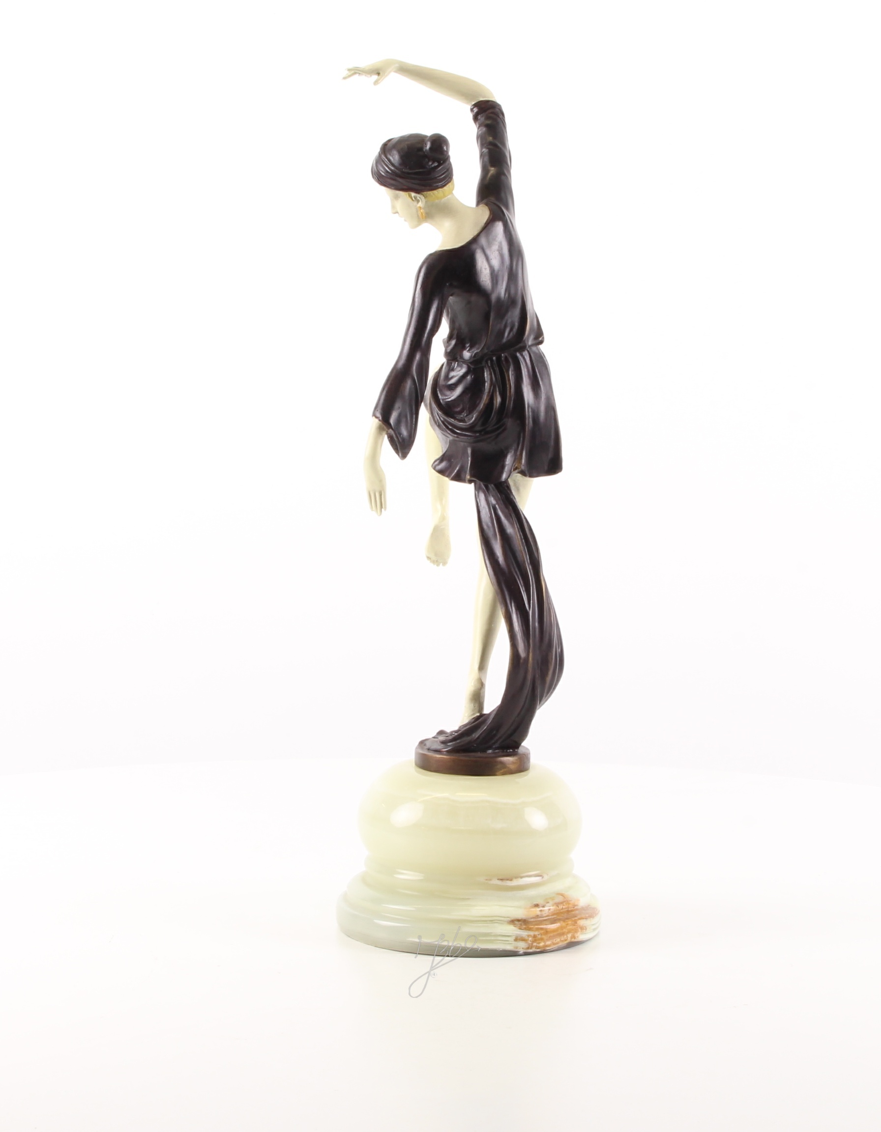 Hochwertige Bronze Tanzskulptur Dynamische Bronzefigur einer Tanzenden Frau 7