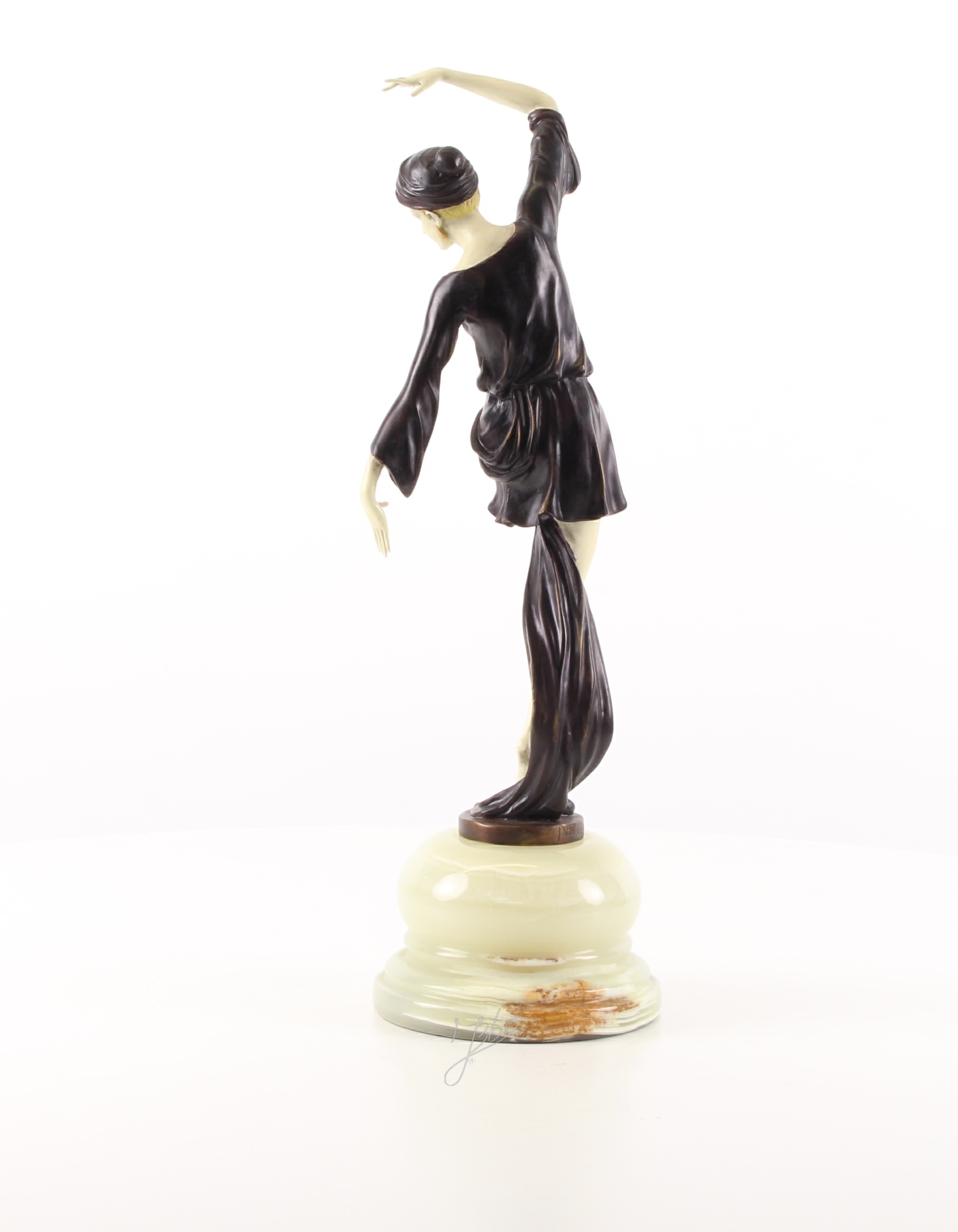 Hochwertige Bronze Tanzskulptur Dynamische Bronzefigur einer Tanzenden Frau 5