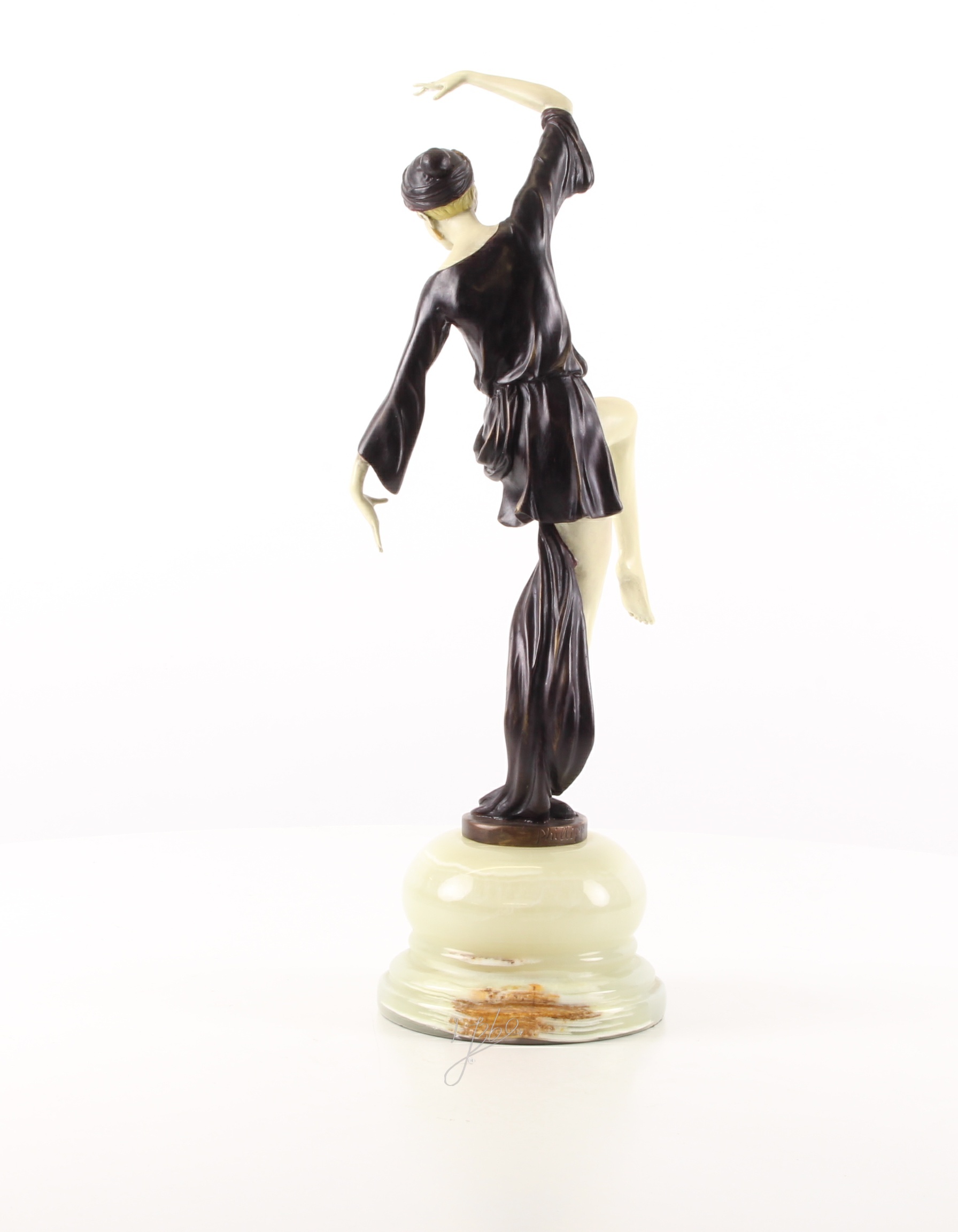 Hochwertige Bronze Tanzskulptur Dynamische Bronzefigur einer Tanzenden Frau 12