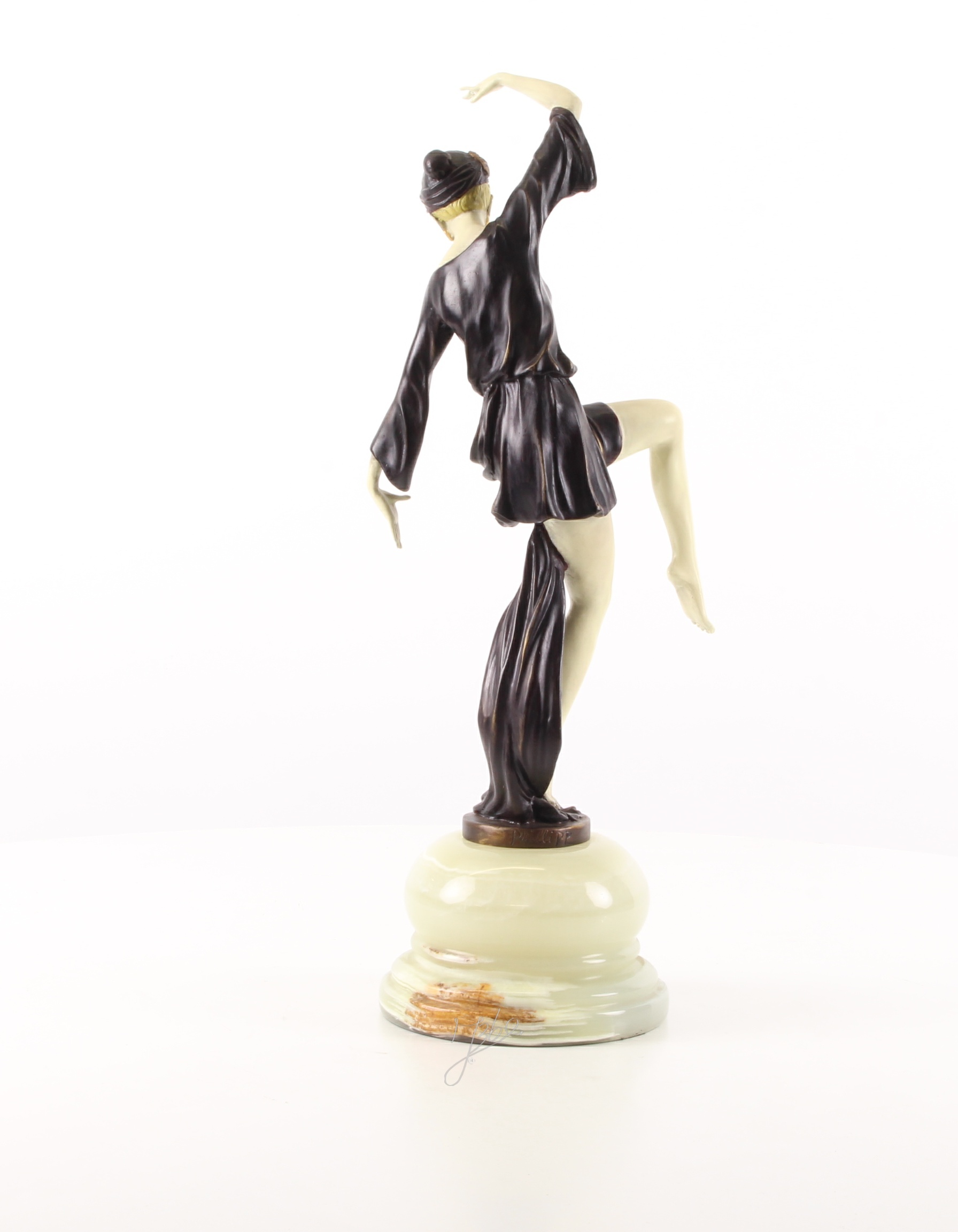 Hochwertige Bronze Tanzskulptur Dynamische Bronzefigur einer Tanzenden Frau 9