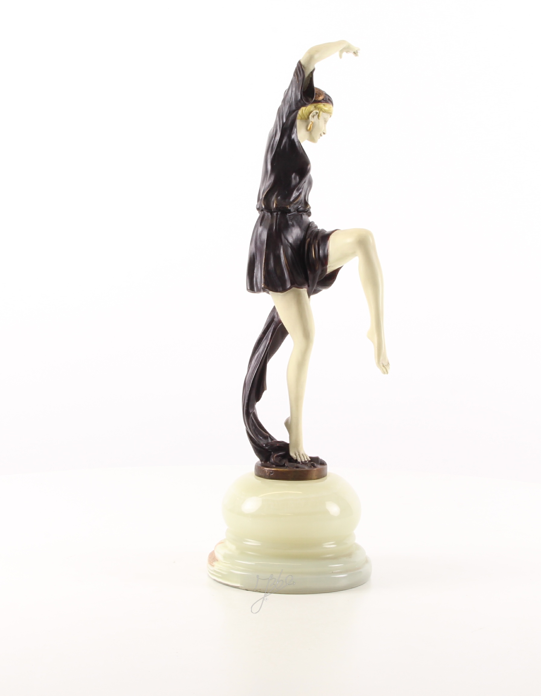 Hochwertige Bronze Tanzskulptur Dynamische Bronzefigur einer Tanzenden Frau 13
