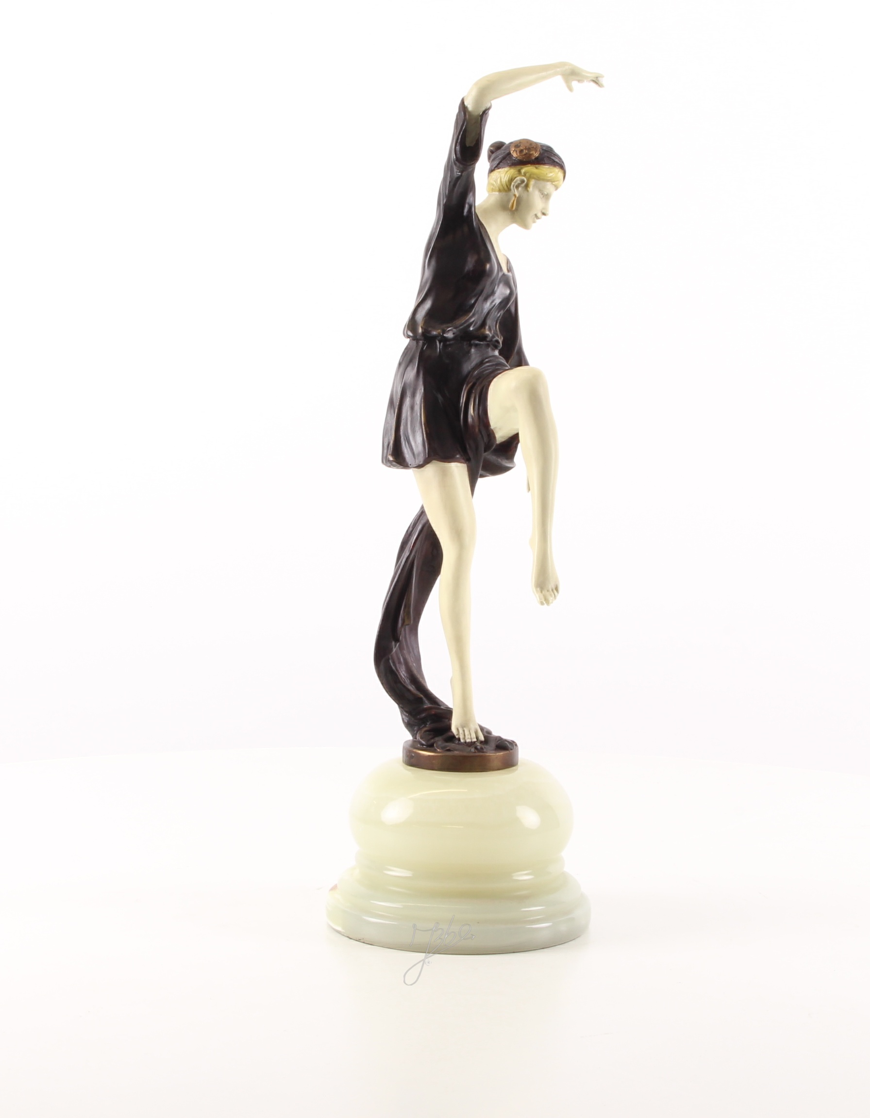 Hochwertige Bronze Tanzskulptur Dynamische Bronzefigur einer Tanzenden Frau 17